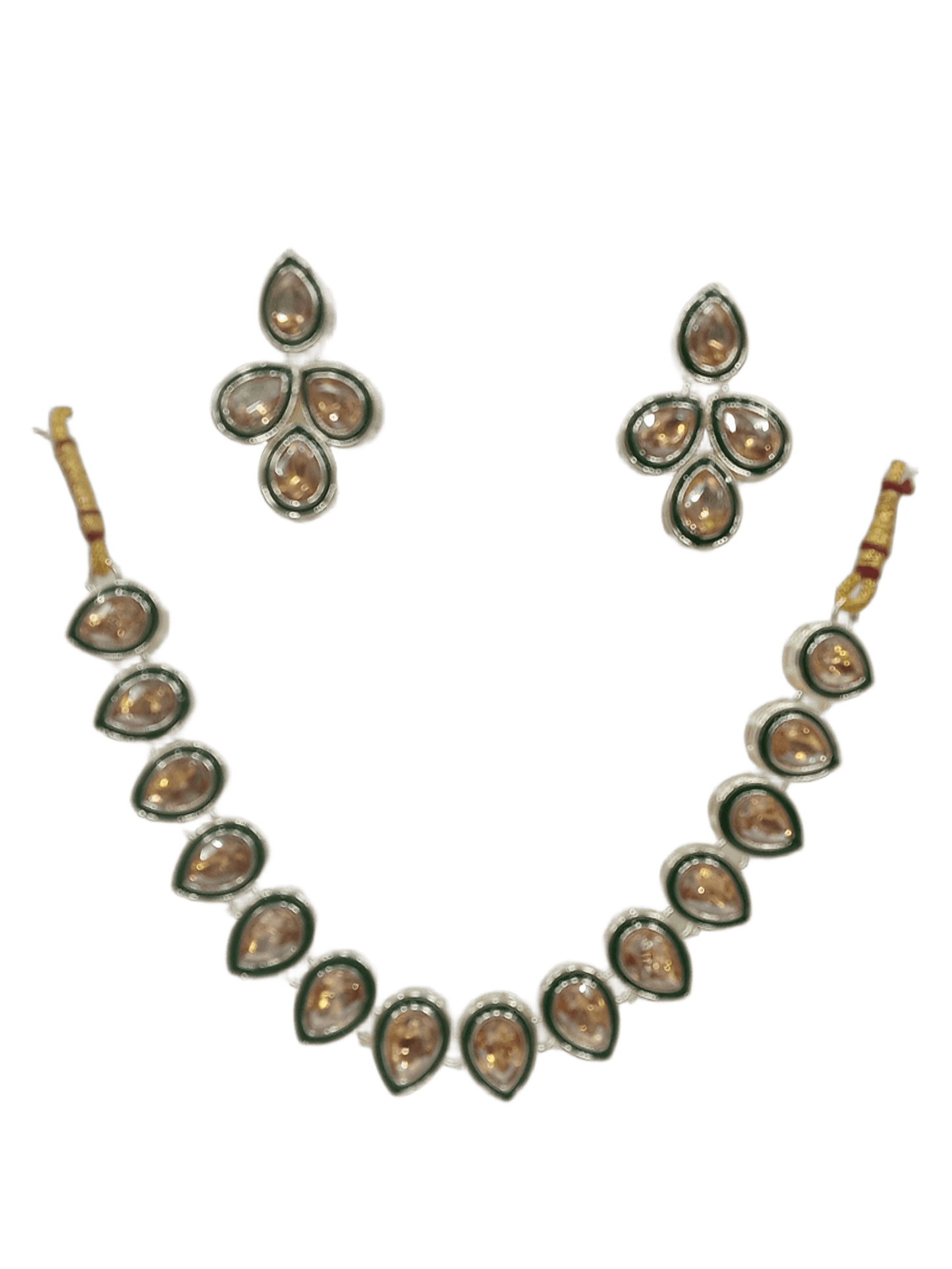 Women Kundan Jewellery Necklace Set Stylish Gold Plated Wedding Girls Pendant