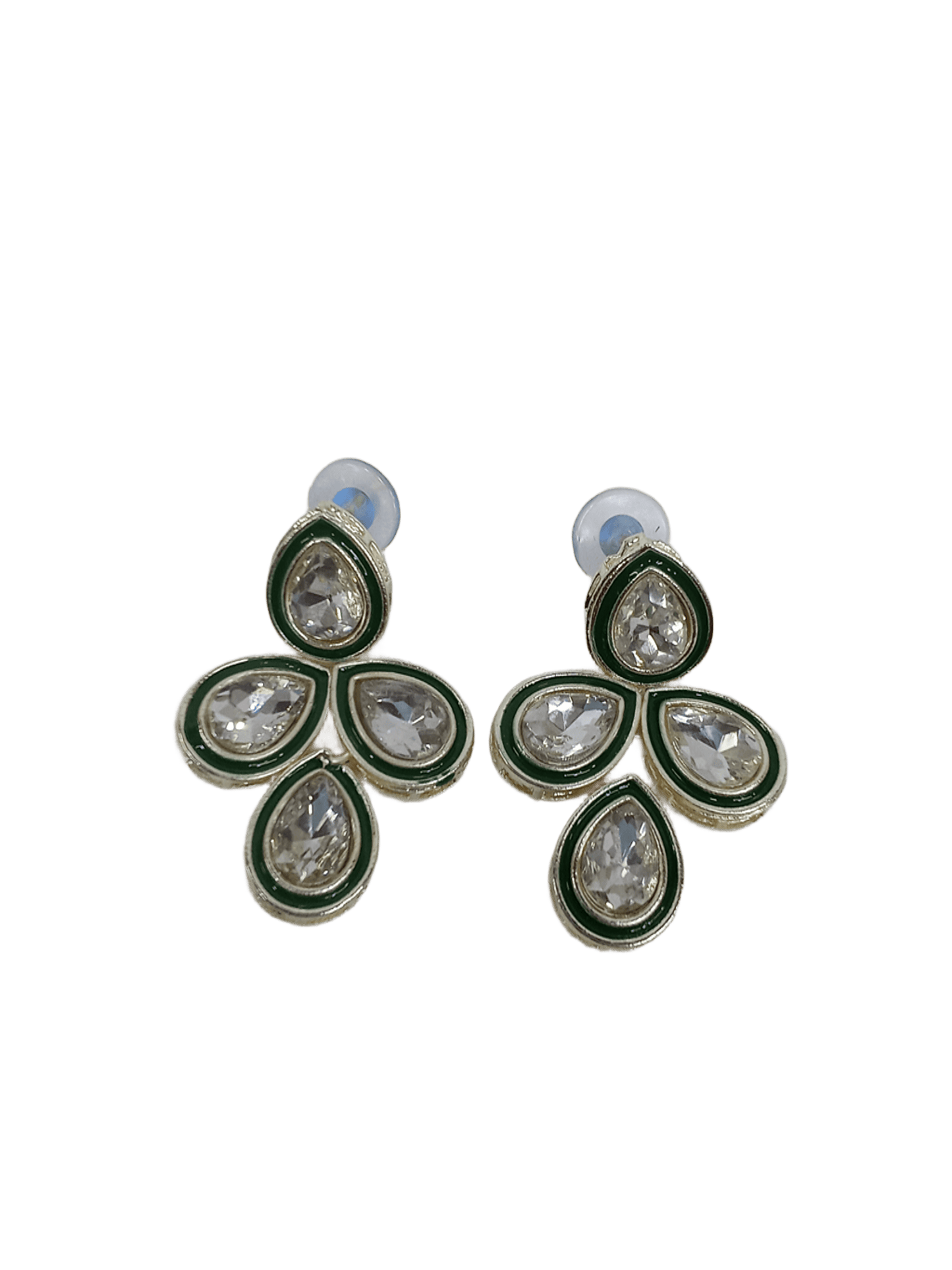 Women Kundan Jewellery Necklace Set Stylish Silver Plated Wedding Girls Pendant