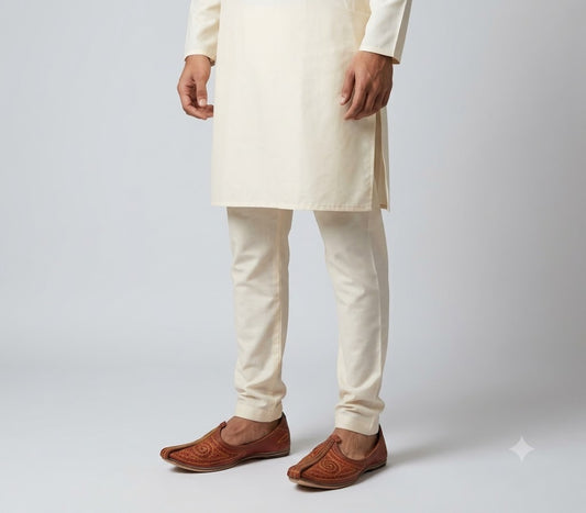 Handmade Men Brown Jutti Leather Khussa Mojari