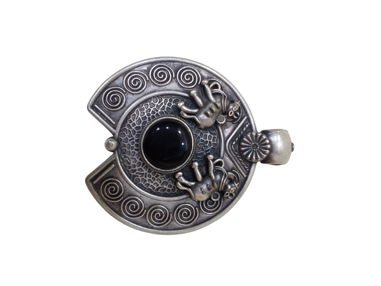 German Silver Tibetan Pendant Necklace for Girls & Women Tribal Tibetan Pendant