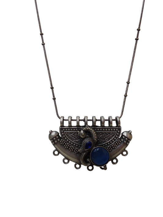 German Silver Tibetan Pendant Necklace for Girls & Women Tribal Tibetan Pendant