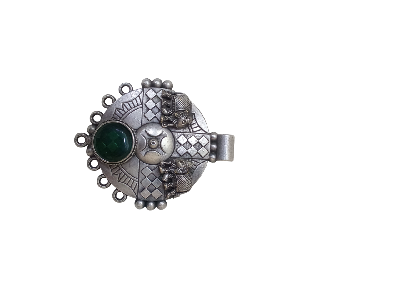 German Silver Tibetan Pendant Necklace for Girls & Women Tribal Tibetan Pendant