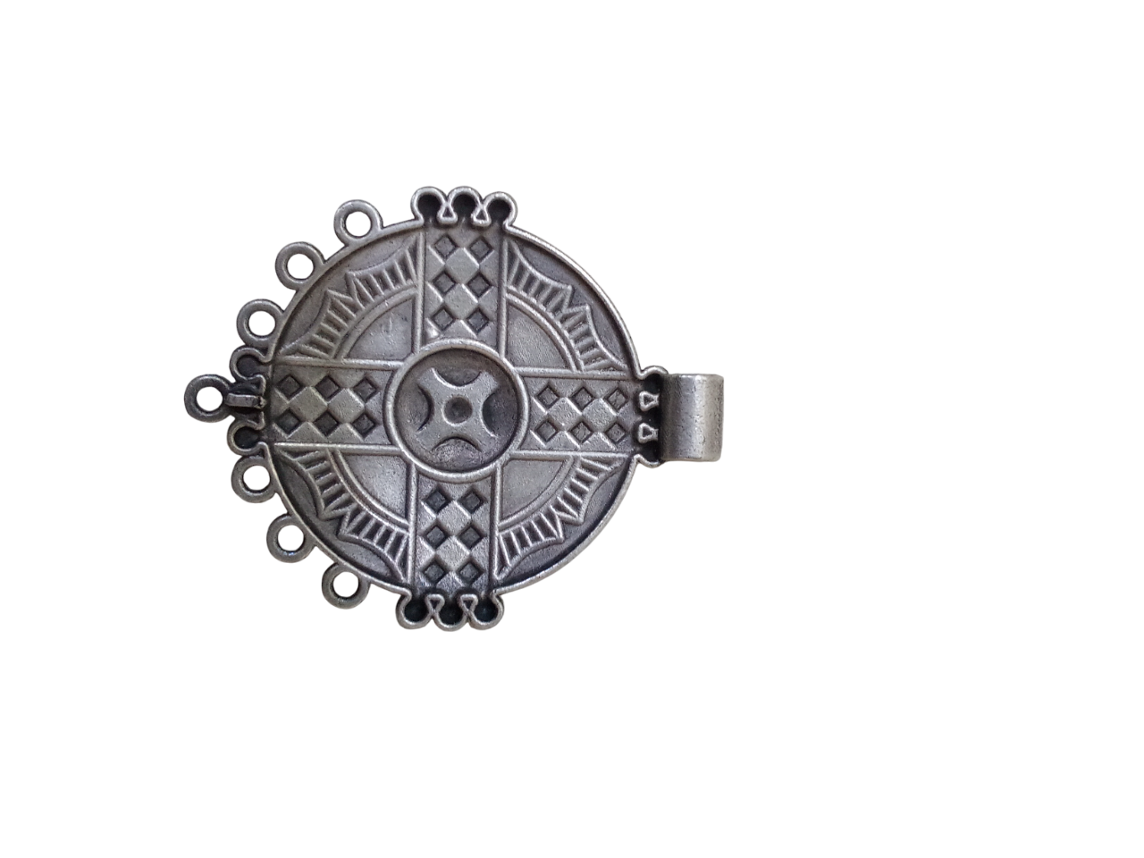 German Silver Tibetan Pendant Necklace for Girls & Women Tribal Tibetan Pendant
