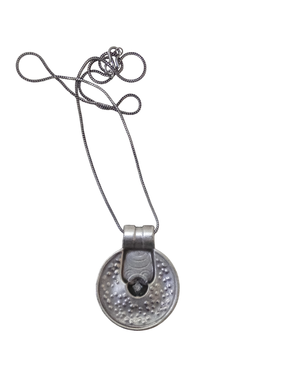 Women German Silver Tibetan Pendant Necklace for Girls Tribal Tibetan Pendant