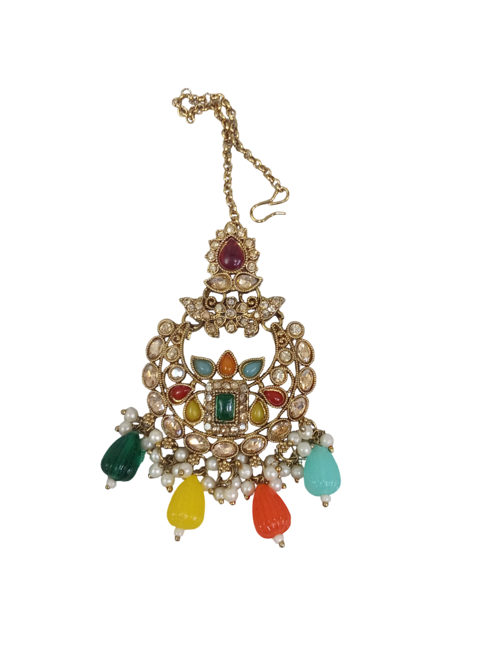 Pakistani Gold Plated Women Wedding Jewellery Necklace Set Stylish Girls Pendant