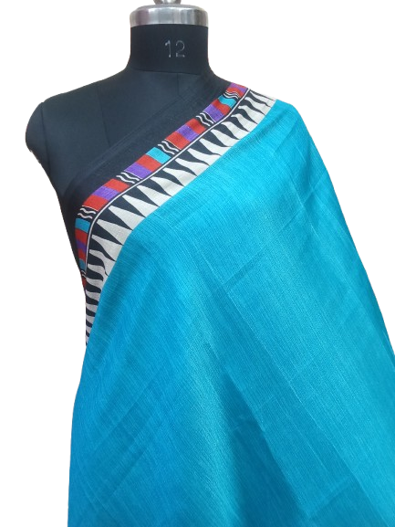 Women Long Dupatta Stole Silk Handmade Kalamkari Dupatta