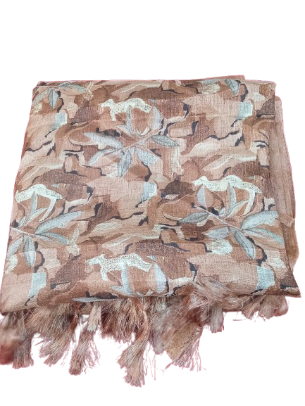 Women Long Dupatta Stole Silk Handmade Kalamkari Dupatta