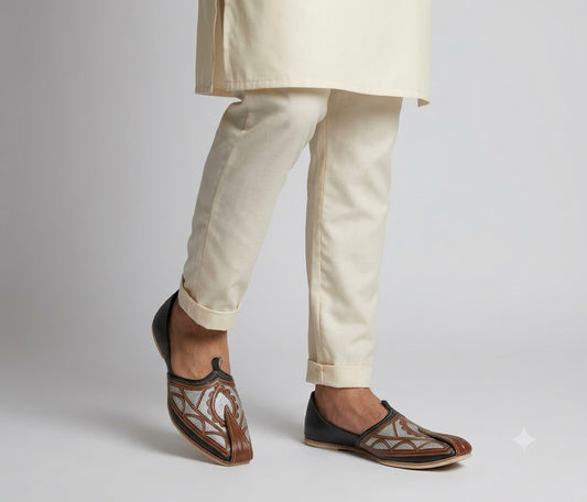Handmade Aladdin Khussa Shoes Traditional Mojari