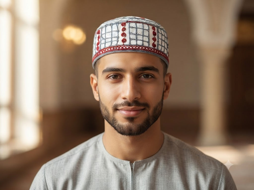 Men Hat Muslim Round Cap Topi kufi Hats For Prayer Cap Skull