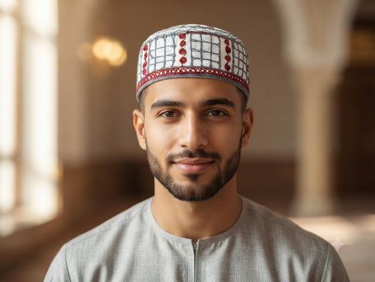 Men Hat Muslim Round Cap Topi kufi Hats For Prayer Cap Skull