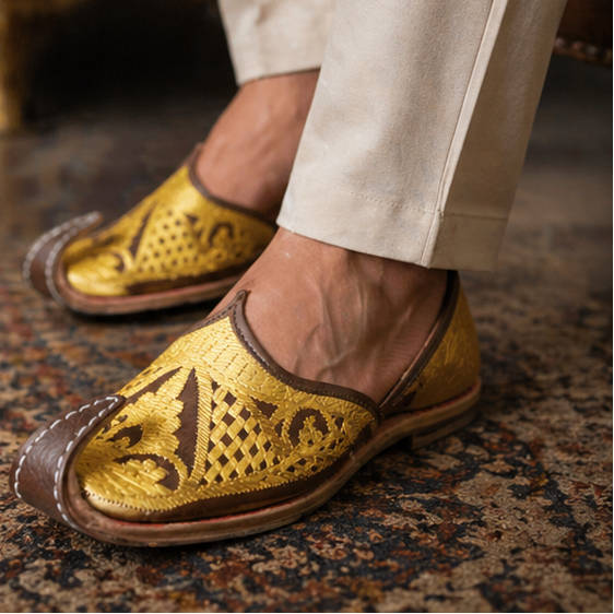 Handmade Aladdin Khussa Shoes Traditional Jutti