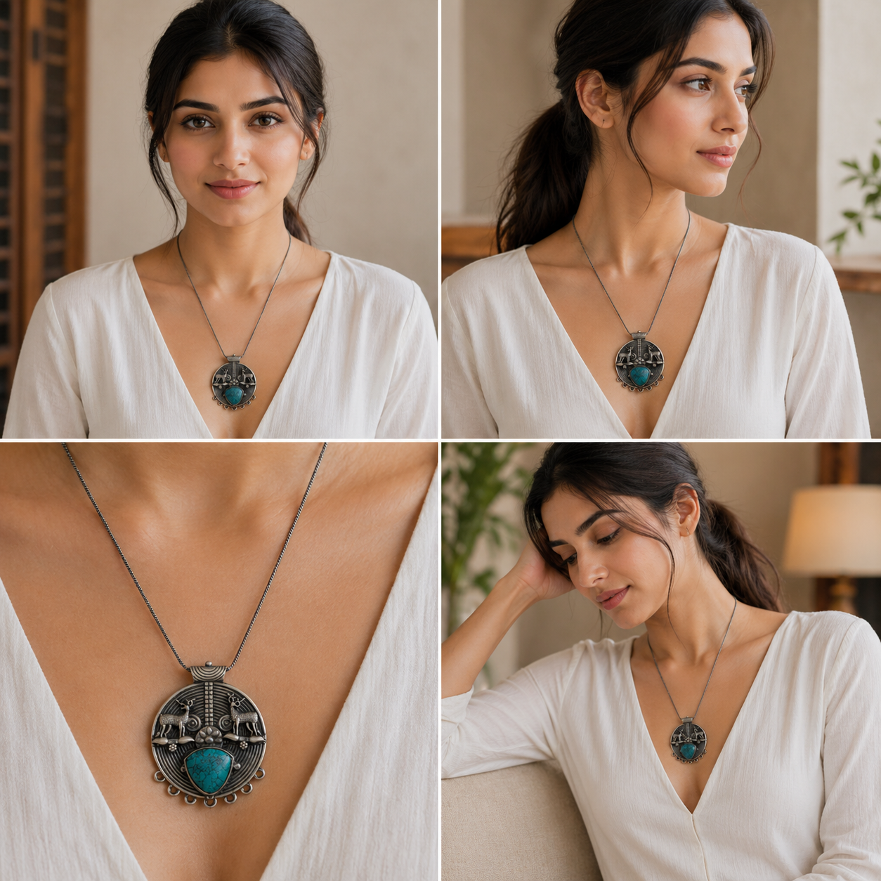 Stylish Tibetan Pendant Necklace for Girls