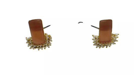 Women Jewelry Indian Gold Tone Bollywood Style Bridal Brass Earrings By Kalra Creations