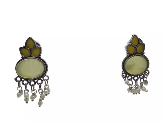 Women Bird Earrings Jewelry Indian Bollywood Style Bridal Brass Stone Earrings By Kalra Creations