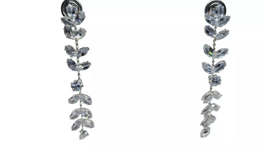 Women Jewelry Indian White Stone Women Bollywood Style Bridal Brass Earrings By Kalra Creations