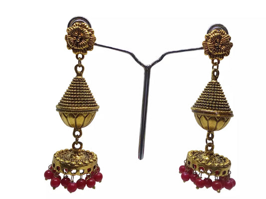Women Earrings Brass Jewelry Indian Bollywood Style Bridal Brass Earrings