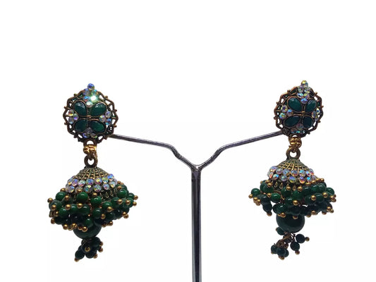 Women Earrings Brass Jewelry Indian Bollywood Style Bridal Brass Earrings