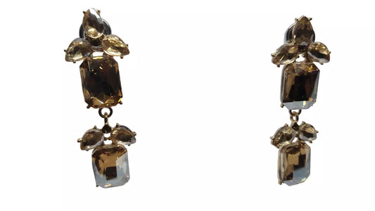 Women Jewelry Indian Stone Bollywood Style Bridal Brass Earrings By Kalra Creations