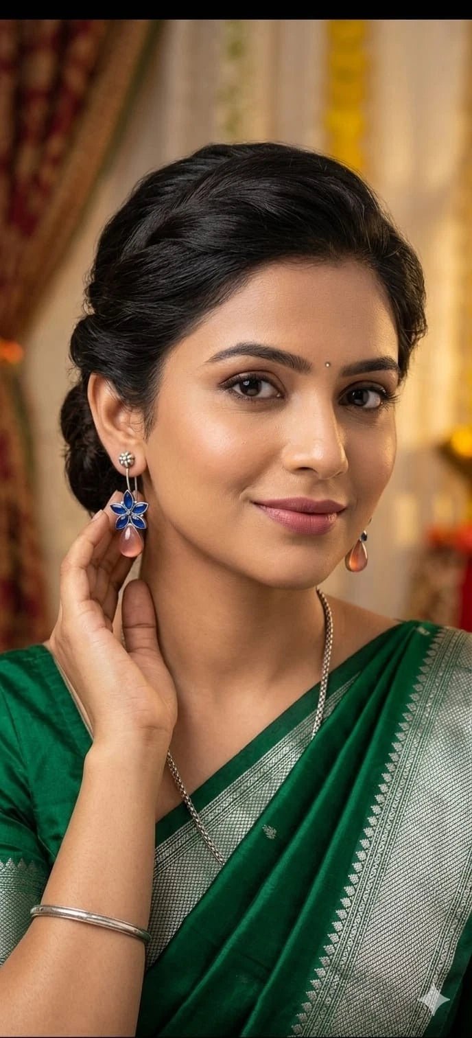 Women Earrings Jewelry Indian Bollywood Style Bridal Brass Earrings