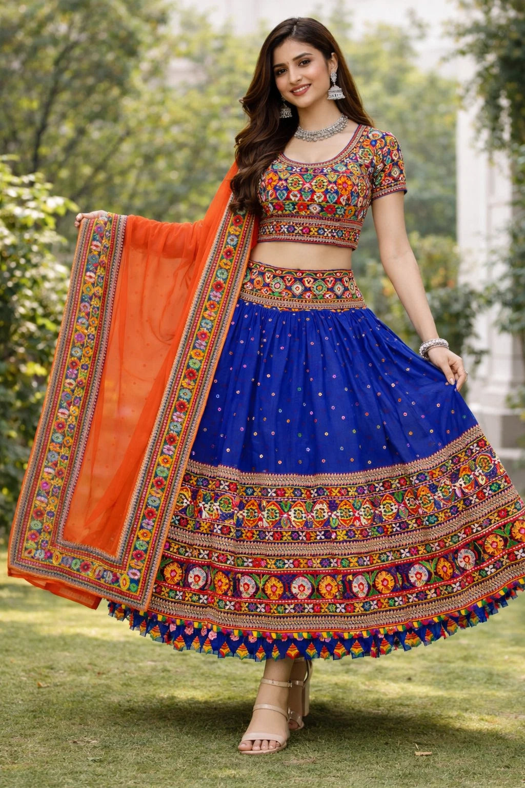 Ethnic Embroidered Lehenga Choli Set for Women