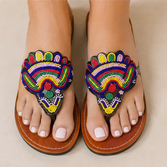 Women’s Punjabi Embroidered Camel Slippers