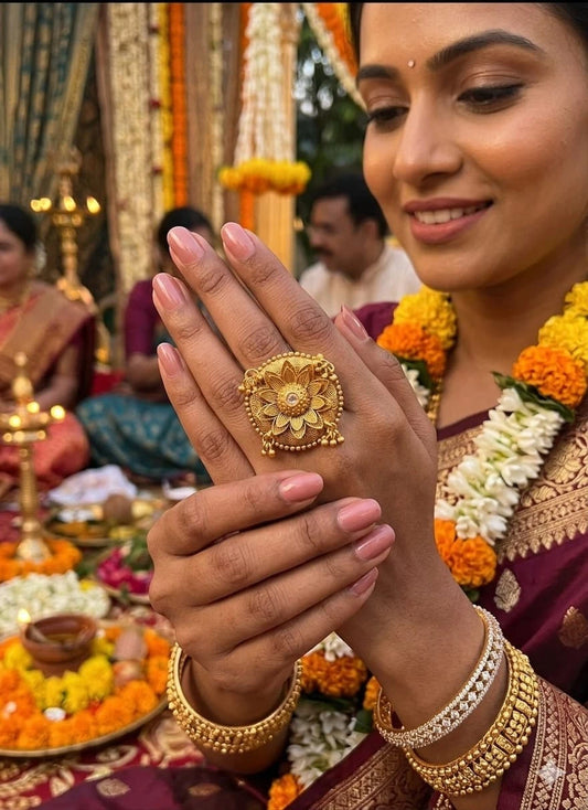 Style Speaks India Polki Adjustable Kundan Rings for Women Bollywood