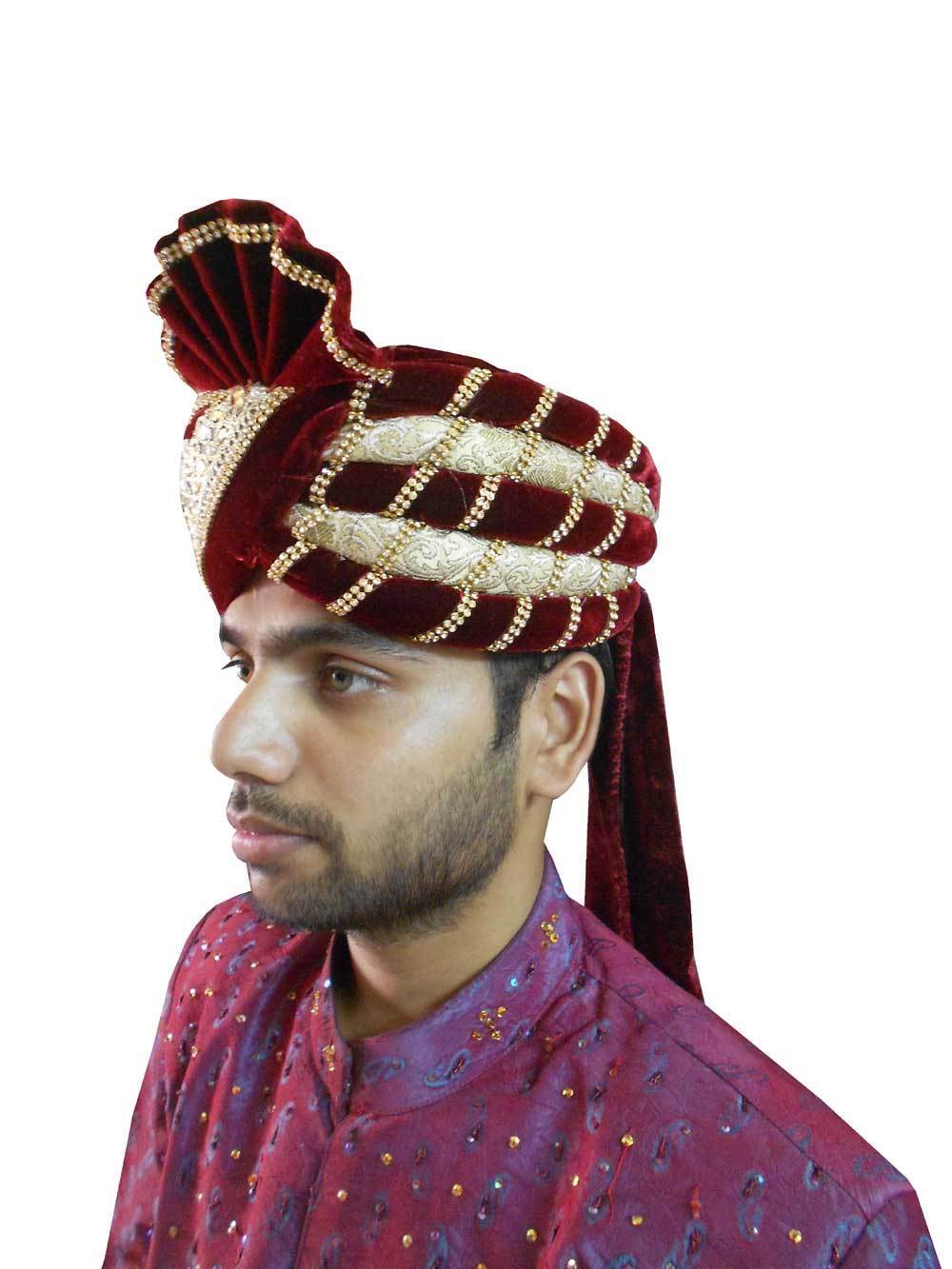 Men Hat Medium Turban Pagri Traditional Groom Safa Sherwani Pag Top 22"