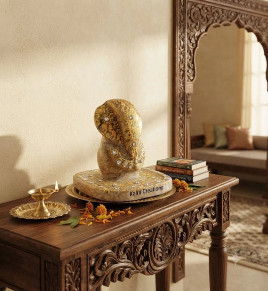 Home Decor Statue Rice Lord Indian Ganesha Sculpture Handmade Art Gift Item