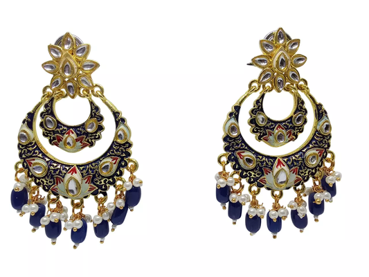 Women Earrings Indian Bollywood Rose Gold Plated Valentine's Day Gift
