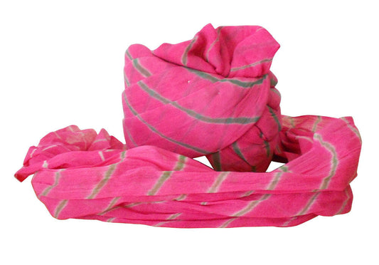 Men Hat Pagri Indian Handmade Rajasthani Cotton Blend Safa Pink Turban Top