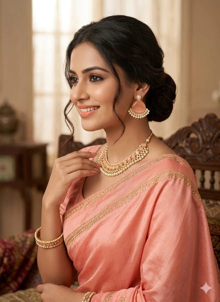Women Jewelry Indian Gold Tone Earrings Bridal Brass Earrings