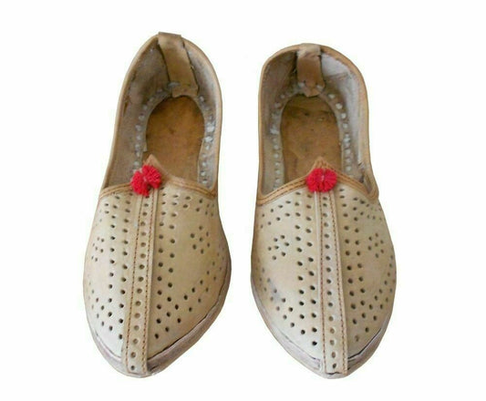 Men Shoes Indian Handmade Casual Jutties Leather Ethnic Mojaries Loafers & Slip Ons Flip-Flops Flat US 7-8