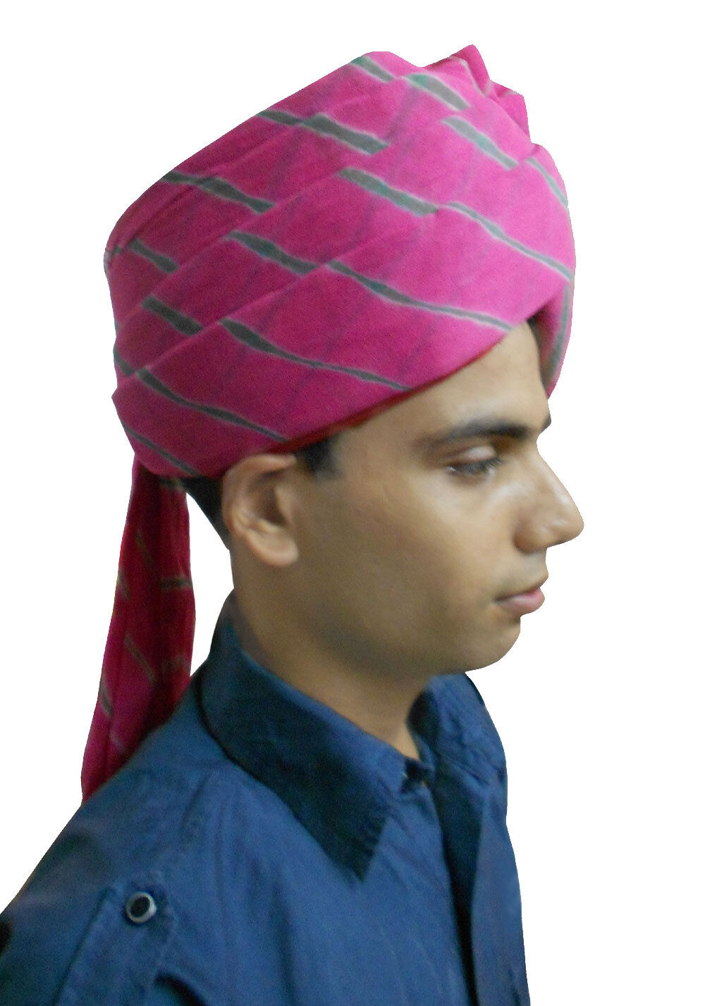 Men Hat Pagri Indian Handmade Rajasthani Cotton Blend Safa Pink Turban Top