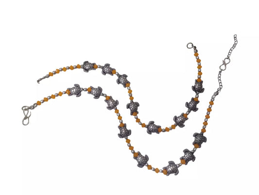 Women Brass Oxidised Pajeb Fashion Anklets Indian Traditional Girls Payal By Kalra Creations