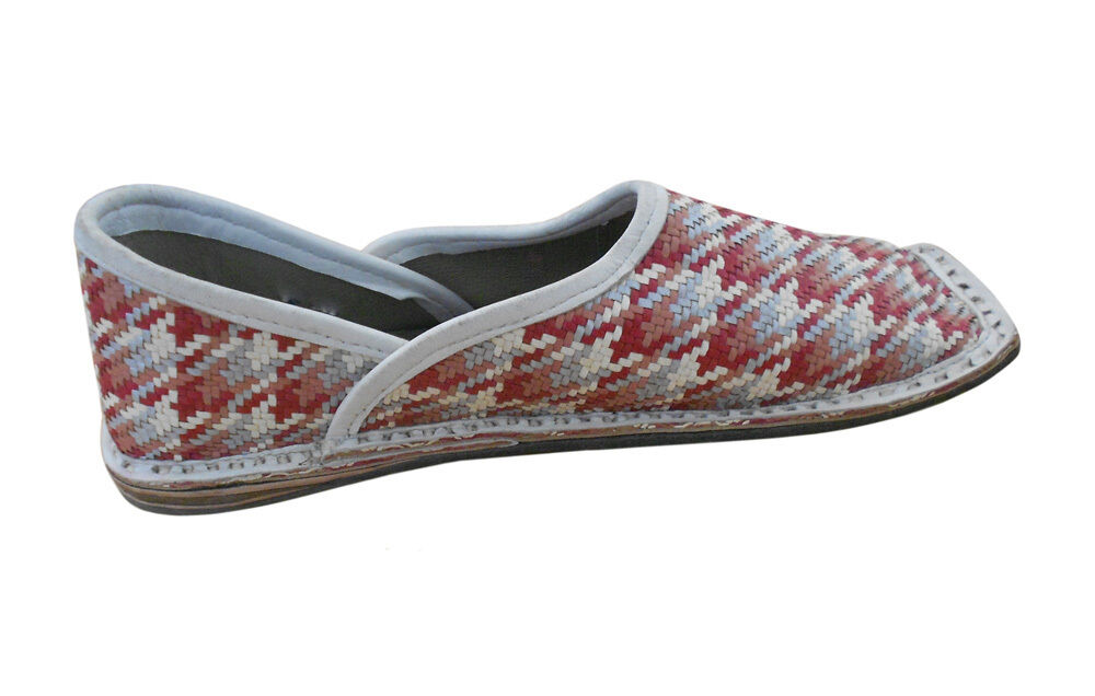 Men Shoes Leather Jutties Indian Multi-Color Handmade Boat Indian Mojaries Flip-Flops US 12