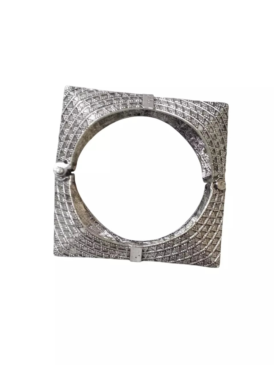 Women Indian Brass Side Openable Bracelet Oxidised Rajasthani Bangles Brass