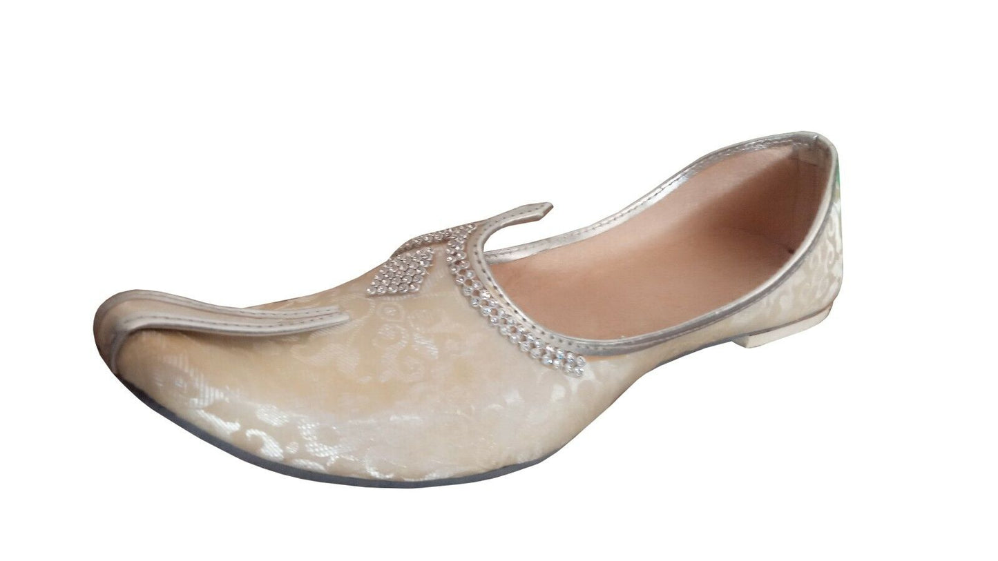 Men Shoes Leather Mojaries Indian Handmade Wedding Punjabi Jutties Loafers & Slip Ons Flip-Flops Flat US 7