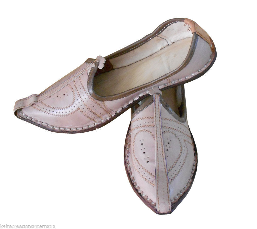 Men Shoes Casual Mojaries Indian Khussa Handmade Jutties Leather Mojaries Flip-Flops Flat US 7