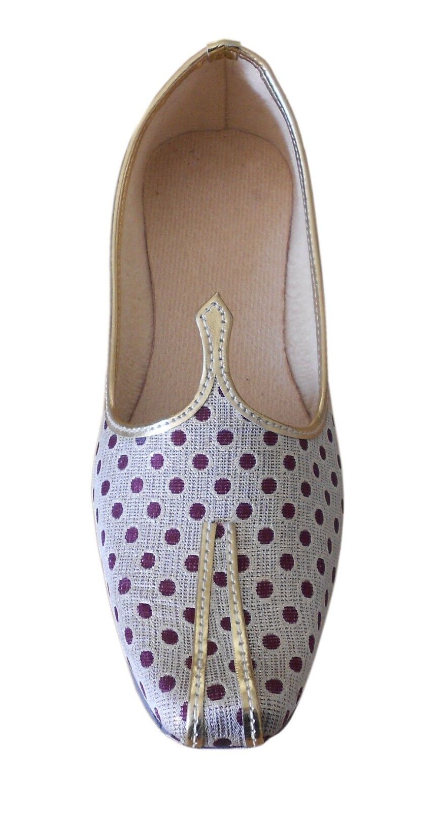 Men Shoes Indian Mojaries Sherwani Jutties Handmade Cream Groom Khussa Flip-Flops Flat US 6-12