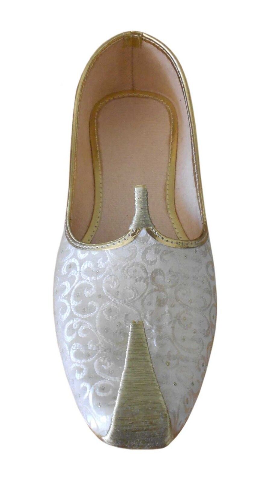 Men Shoes Indian Cream Jutties Loafers & Slip Ons Handmade Mojaries Flip-Flops Flat US 6-12