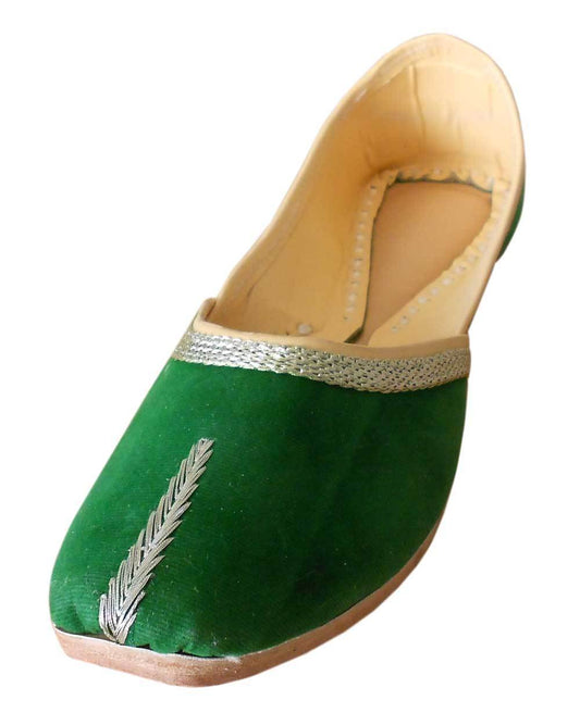 By Kalra Creations Women Shoes Indian Jutties Handmade Khussa Leather Casual Mojaries Flip-Flops Flat US 6-11