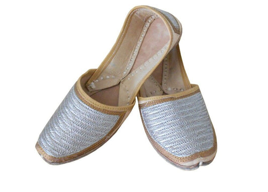 By Kalra Creations Men Shoes Indian Handmade Leather Indian Ethnic Jutties Traditional Loafers Wheat Khussa Flip-Flop US 7