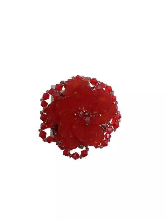 Women India Adjustable Red Rings for Women Bollywood By Kalra Creations