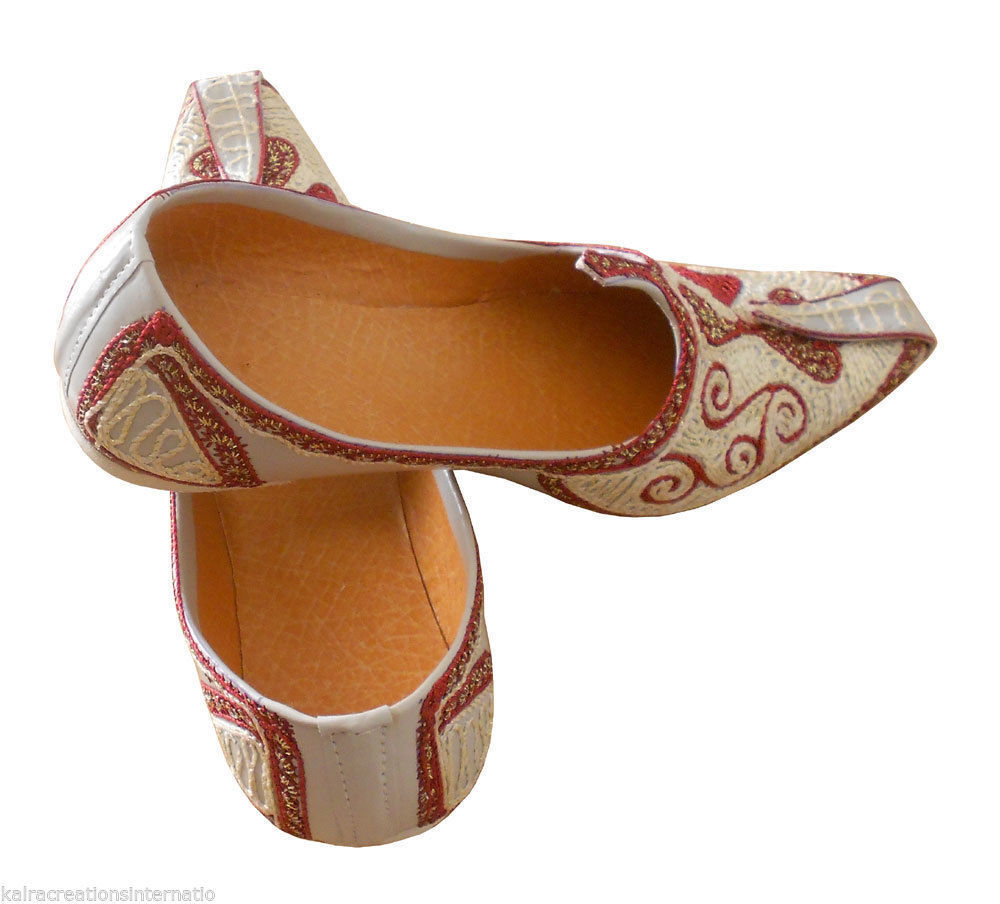 Men Shoes Wedding Leather Mojaries Multicolor Khussa Indian Handmade Jutties Flip-Flops Flat US 6