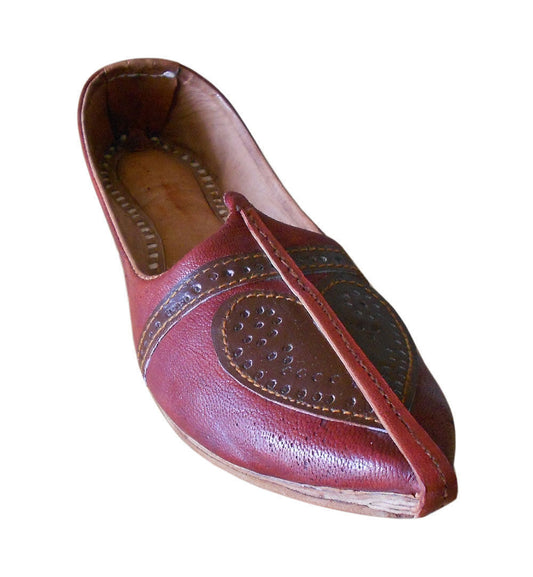 By Kalra Creations Men Shoes Traditional Indian Genuine Leather Cherry Espadrilles Handmade Jutties Flip-Flops Flat US 9-11