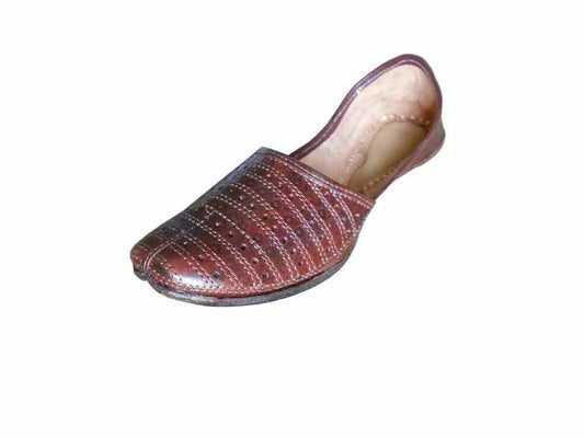 By Kalra Creations Men Shoes Handmade Leather Khussa Casual Mojaries Punjabi Jutties Flip-Flops Flat US 8