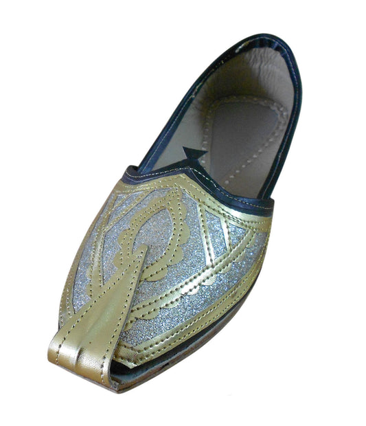 By Kalra Creations Men Shoes Indian Casual Jutties Handmade Leather Groom Mojaries Black Flip-Flops US 7-10