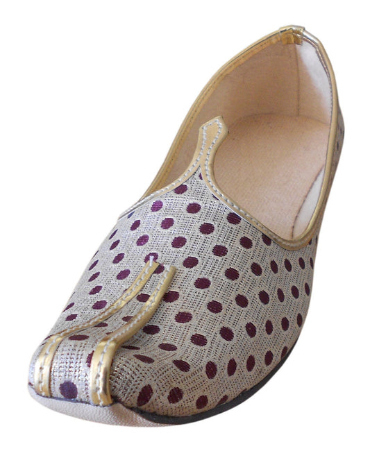By Kalra Creations Men Shoes Indian Mojaries Sherwani Jutties Handmade Cream Groom Khussa Flip-Flops Flat US 6-12