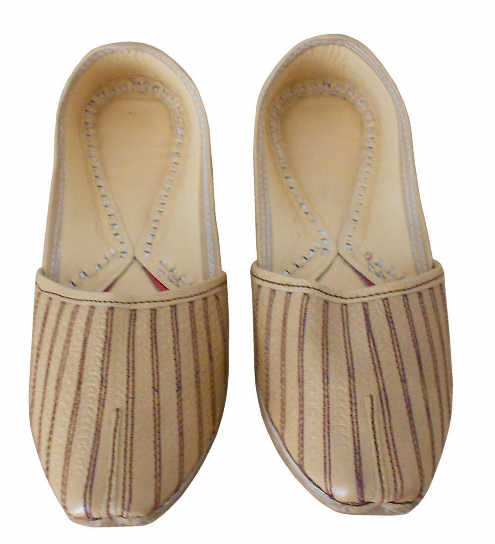 Men Shoes Traditional Handmade Loafers & Slip Ons Punjabi Camel Mojaries Flip-Flops Flat US 8