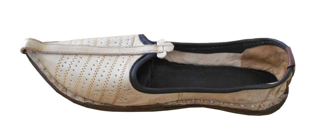 Men Shoes Traditional Leather Mojaries Indian Handmade Jutties Casual Flip-Flops Flat US 10